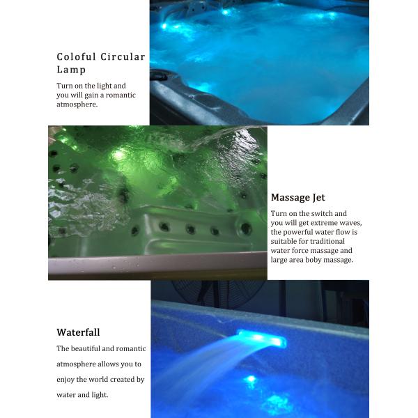 6-8 джакузи спа сада семьи джакузи человека на открытом воздухе с пресноводным