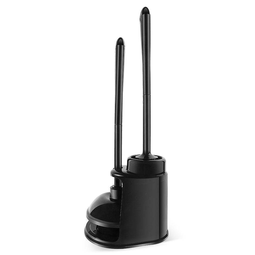 Heavy Duty Toilet Plunger and Bowl Brush Combo for Bathroom Cleaning