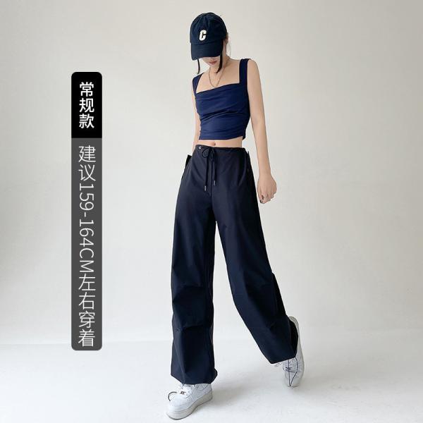                  Custom Casual High Quality Lightweight 100%Nylon Woven Sports Workout Blank Cargo Pants for Women             