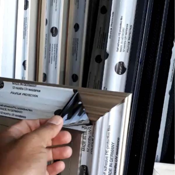 80 Mic Thickness PE Protective Film For Anodized Aluminium Profile With Customized Logo