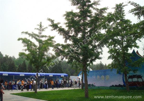 Blue PVC Cover UV Resistant  Fabric Tent Structure Aluminum Alloy Frame