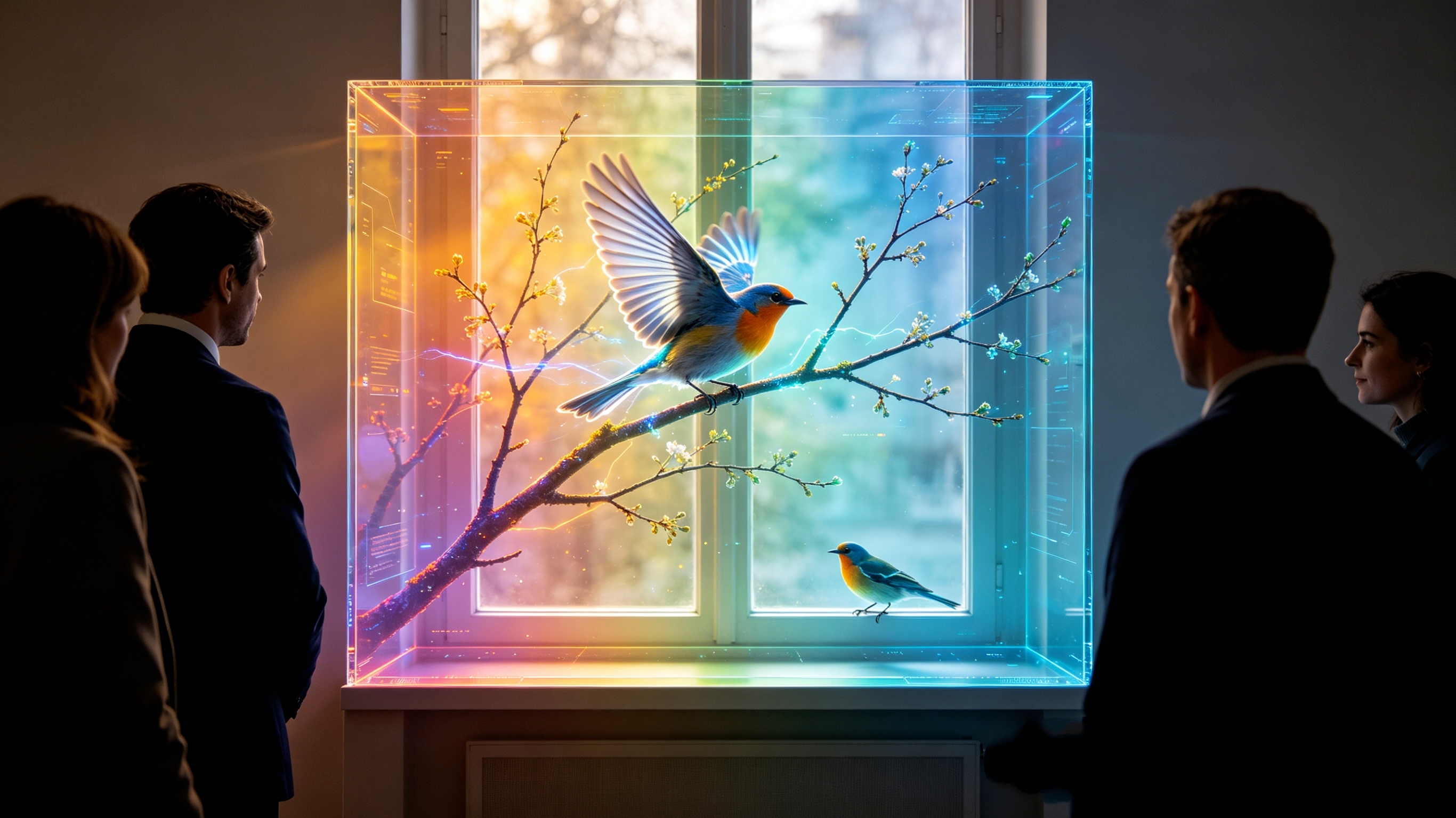 3D Double Sided Transparent LED Display Screen Seamless Spatial Integration