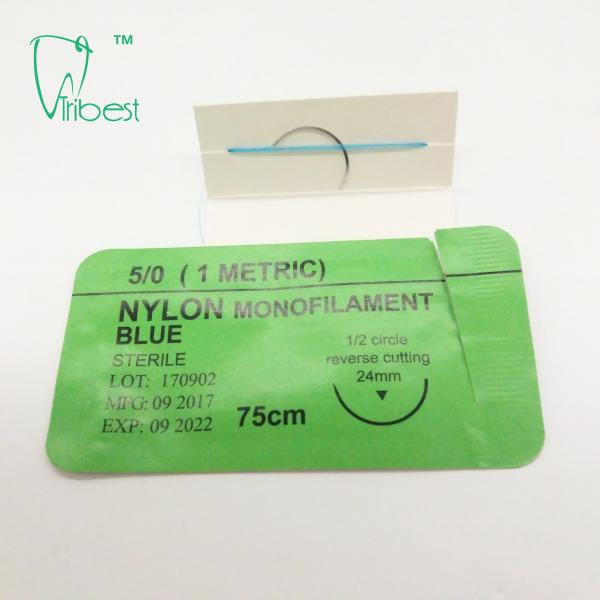 OEM Surgical Polyglycolic Acid Suture With Needle Nylon Silk