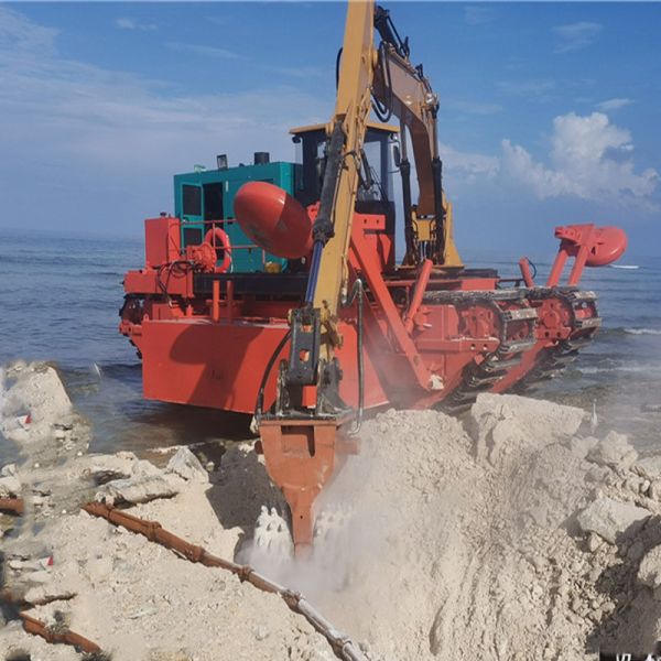 500m Output Distance 4m Dredging Depth Amphibious Excavator with 1m³ Bucket Capacity