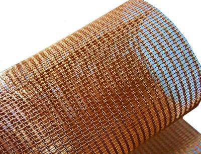O uso decorativo de bronze da rede de arame do diâmetro 0.48mm*3 do cabo para o vidro laminou a malha