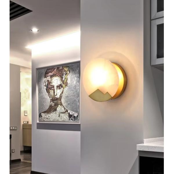 Luxury Alabaster Bedroom Bedside Wall Lamp Creative Staircase Aisle Art Decoration Background LED Wall Light