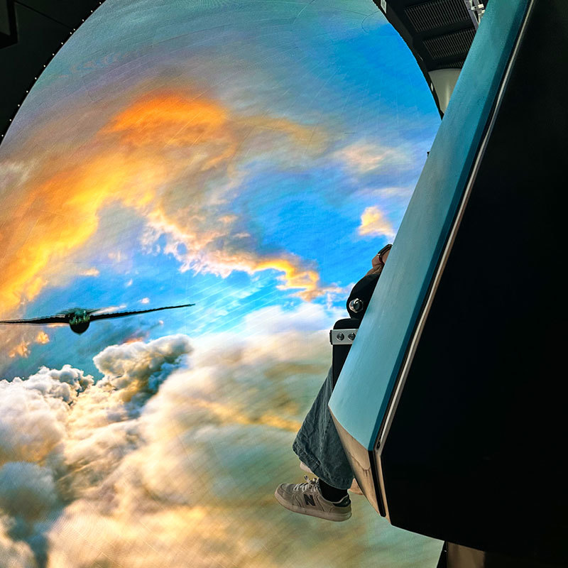 9D Dome Flying Theater for High Foot Traffic Venues with More than 10 Passengers and 1-Year Warranty