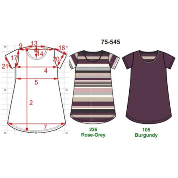 Woman Short Sleeve Ladies Summer Pyjamas Nightwear Bamboo Cotton Stripe Fabric