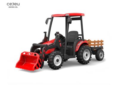 as crianças do motor do gêmeo 12v montam no trator e no reboque com luz do trabalho