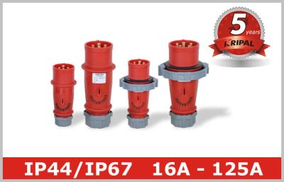 Single Phase Inverter Industrial Power Plug Sockets 380V 415V 3P+E 3P+N+E