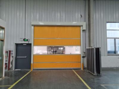 Auto High Speed Vinyl Roll Up Doors Photoelectric Safety Protection 0.8 - 1.2m/s