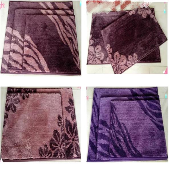 Colorful shaggy microfiber polyester material mat for bath