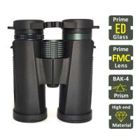 Jumelles larges du champ 10 x 42 d'adultes avec l'observation d'oiseau imperméable en verre d'ED