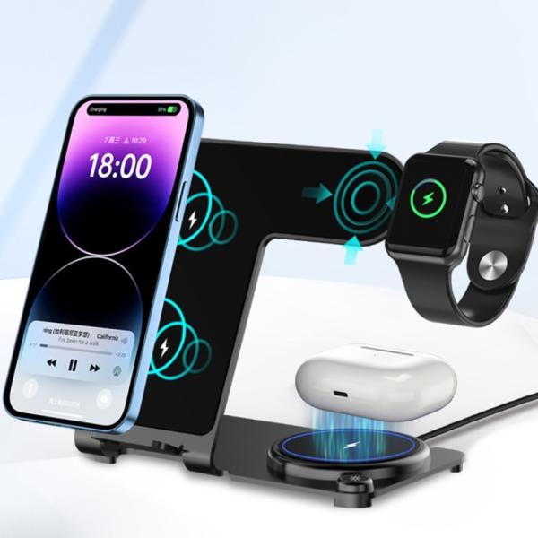 Apple Watch Compatible Metal Wireless Charging With 6mm Charging Distance And 75% Conversion Efficiency