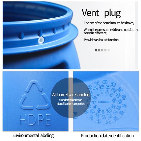 Большим барабанчик загерметизированный ртом оборачиваемости пластиковый бочонка 125L