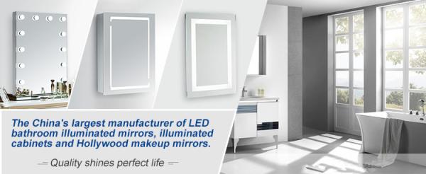Vanity Lighted Wall Mounted Hollywood Mirror Touch Screen Bathroom Makeup Mirror