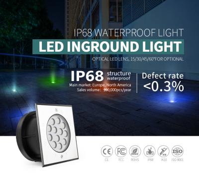 DC24V 9W SS316L Underground Led Lights Waterproof Rgb