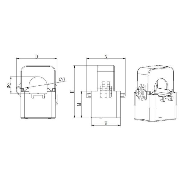 ADL400N-CT/D10 Трехфазный электрический электромобиль Din Rail с сертификатом MID