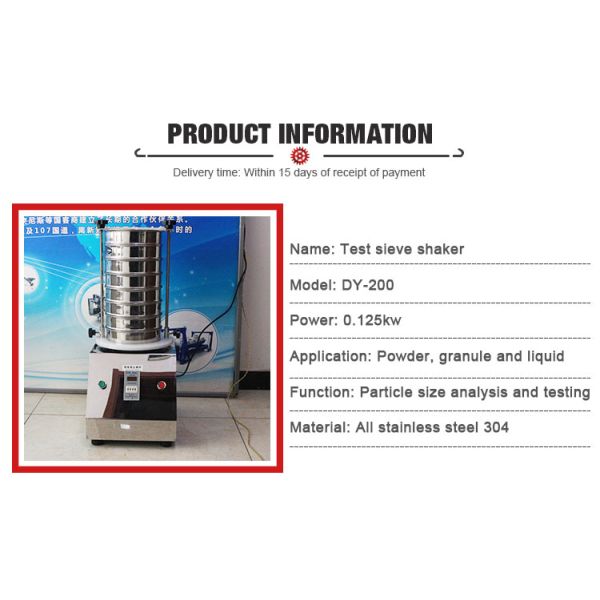 High Efficiency Laboratory Sieving Machine Flour Sifter Shaker For Rice Grain