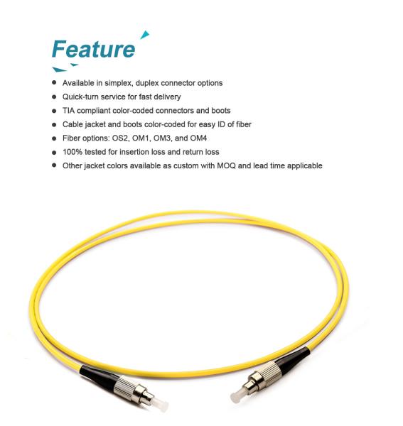FC / UPC To FC / UPC Multifunctional MM Ethernet Fiber Optic Cable