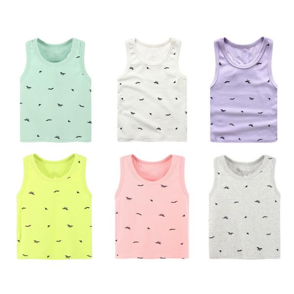 Summer Newborn Baby Singlets , Baby Racerback Tank Tops Sleeveless