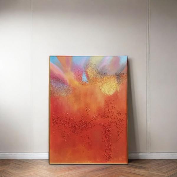 Style abstrait Peinture à l'huile colorée Décoration de la maison simple Peinture en relief 3D Art moderne