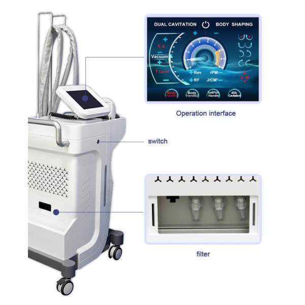 Best rf vacuum cavitation machine / vela vacuum roller body shape slimming machine LF-162