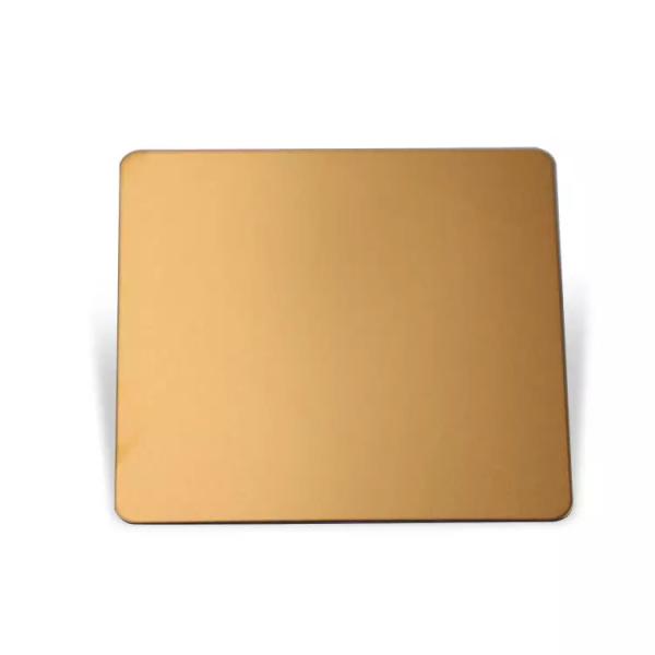 ISO9001 304 Gold Bead Blasted Stainless Steel Sheet Rustproof For Decoration