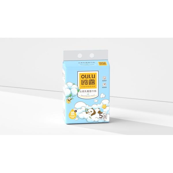 Customized Ultra-Soft 4-Ply 3-Ply 2-Ply Original Wood Pulp Facial Tissue Paper in Box 5 Bags Per Order