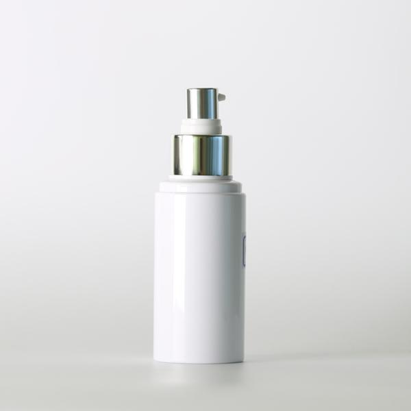 Round Shape Cosmetic Plastic Lotion Bottles 80ml White Color For Skin Care
