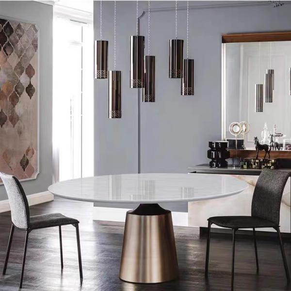 Hot Selling Dining Table with 8 Chairs 12mm Ceramic Marble Table Top Cheaper Modern Home Furniture
