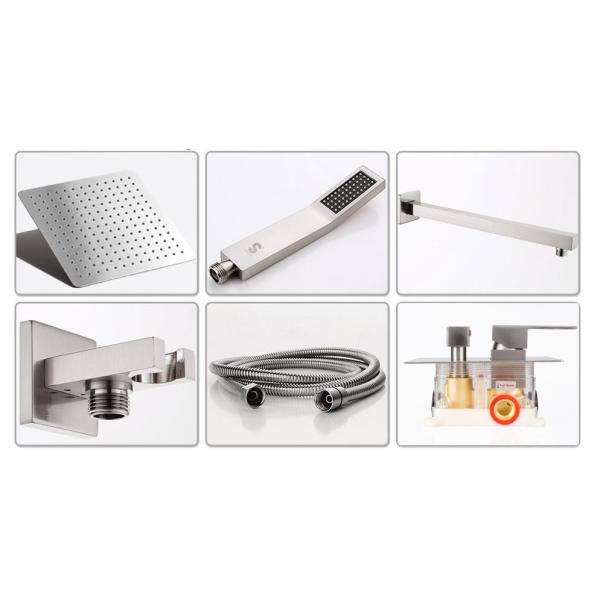 Bathroom shower mixer 360 degrees rotating thermostatic waterfall rainfall ceiling water saving shower mixer head