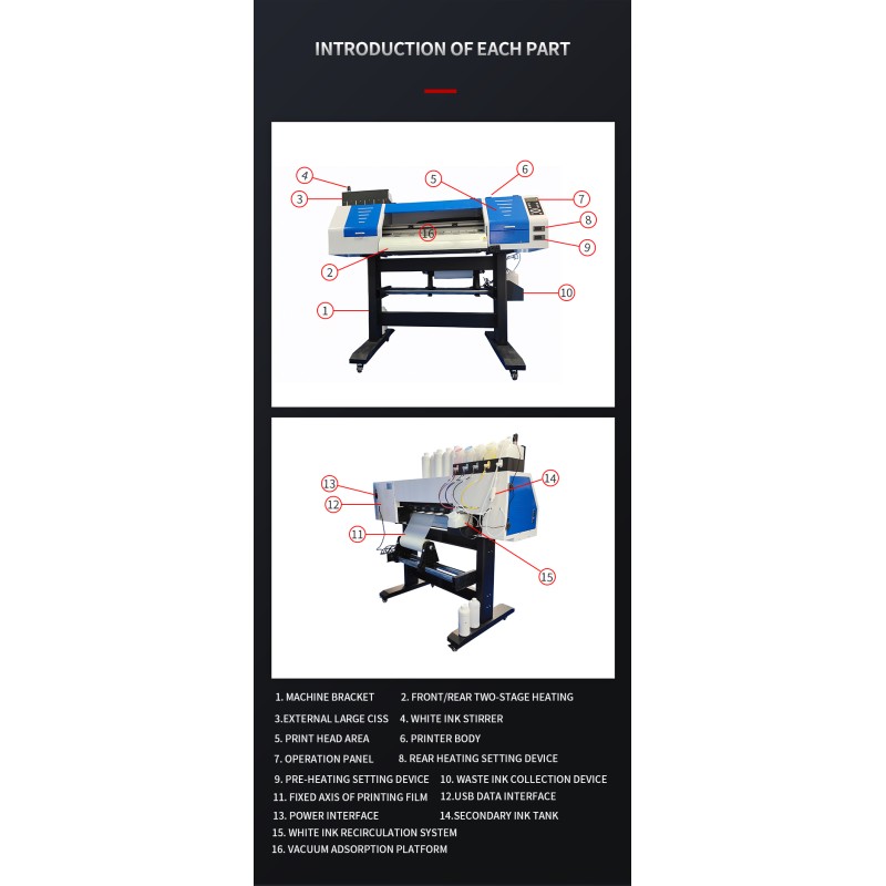 FCOLOR All in One Impresora Xp600 I3200 DTF Printer 24