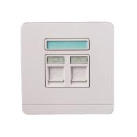ANSHI Network 86 Faceplate Cat5e Cat6 Cat7 Faceplate Ethernet Wall Socket Rj45 Face Plate 86x86mm Dual Port