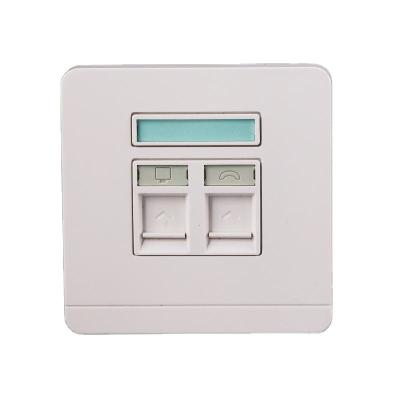 ANSHI Network 86 Faceplate Cat5e Cat6 Cat7 Faceplate Ethernet Wall Socket Rj45 Face Plate 86x86mm Dual Port