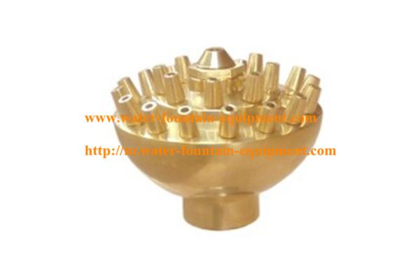 Big Base Fixed Flower Water Fountain Nozzles Brass / Brass Chromplated