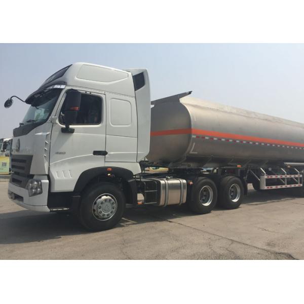 HOWO A7 Fuel Oil Delivery Semi Truck With Trailer 60000 Liters 65000 kgs