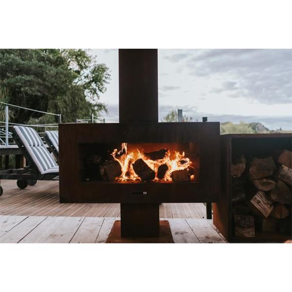 Freestanding Garden Metal Outdoor Fireplace Corten Steel Wood Burning Stove