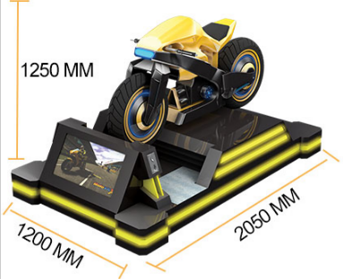 Black 1 Player VR Motorcycle Simulator Indoor Game For Virtual Reality Centre