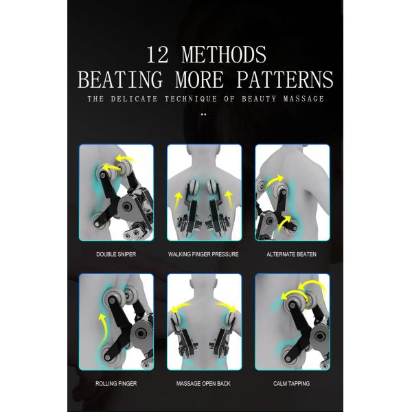 2d Zero Shiatsu Double 4D SL 0 Gravity Massage Chair PU Shiatsu