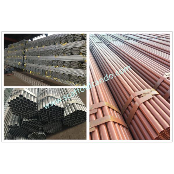 High quality Q235 HDG scaffolding steel pipe, galvanized painted black steel tubes for construction 48.3MMOD 6000MM