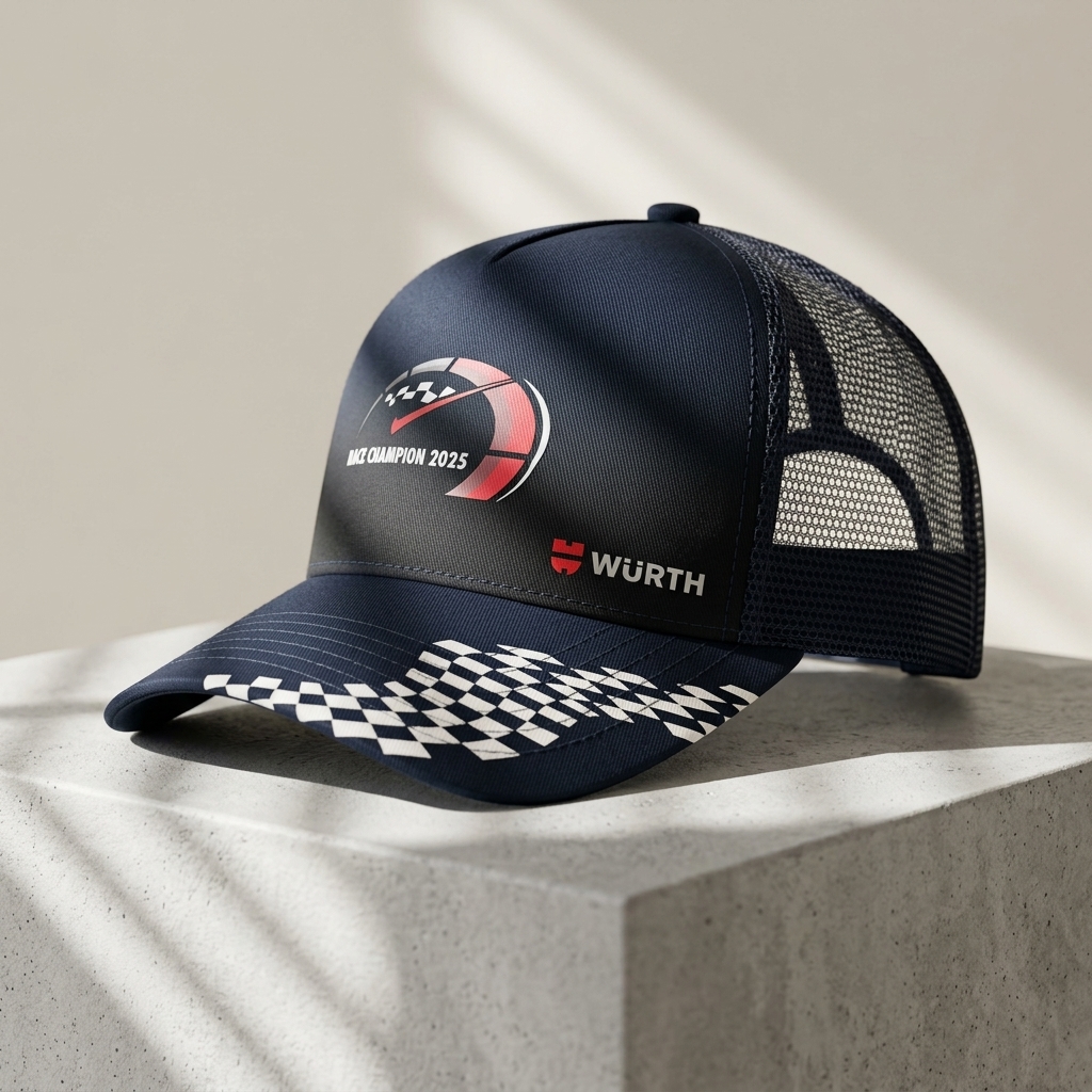 Structured Foam Front Mesh Back Custom Trucker Cap Embroidery Logo Design