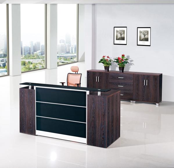 Purple Oak Reception Counter Desk In Office Furniture Size 2200Wx800Dx1000H(Mm)