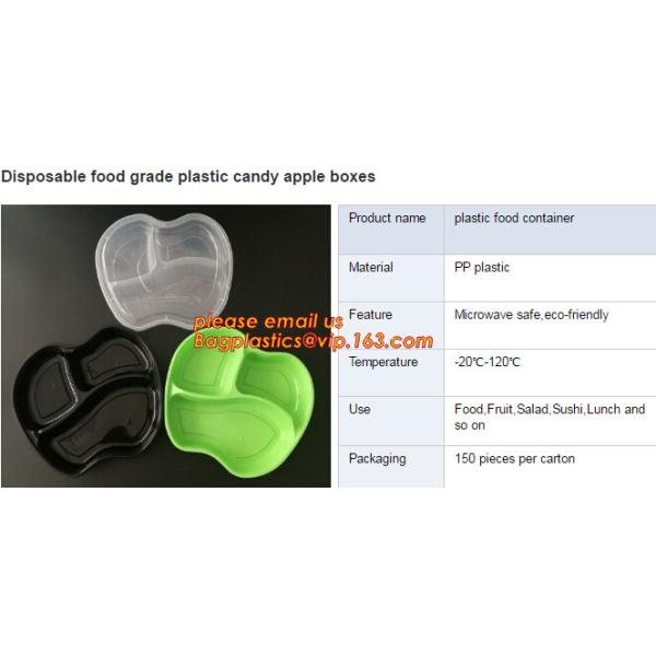 Коробка бенто пластикового устранимого пластикового взятия качества еды отсутствующая с 4 отсек, пищевой контейнер контейнеров пластиковый течебезопасный