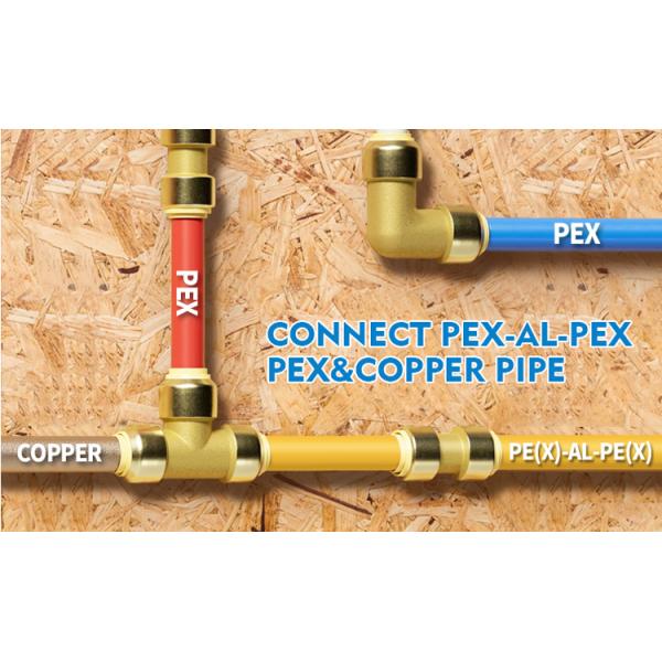 Сертификат ISO PEX AL PEX Вставка фитингов латунь медная 1/2