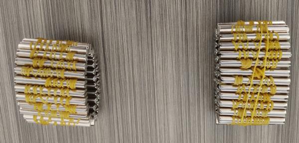 N45H NiCuNi Curved Neodymium Magnets For BLDC Motor Arc Shape 58X9.95X3mm