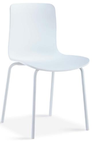 modern home furniture plastic dining chair with metal leg