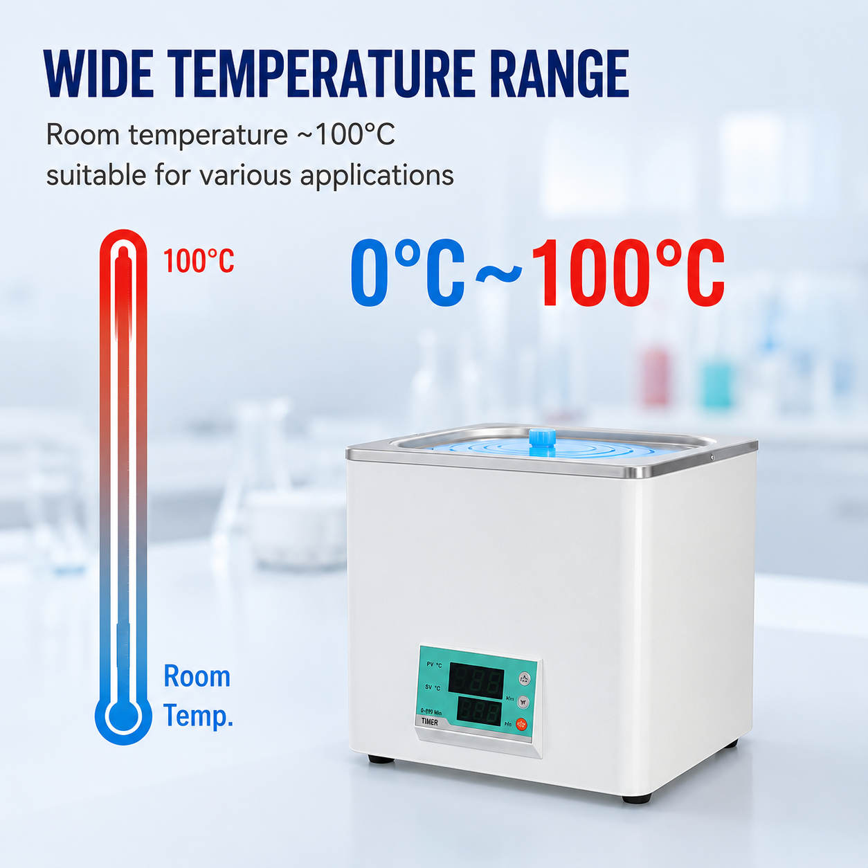 Cenlee Biology Chemistry Research Stable 0.5C Temperature 160x160x130mm Chamber 220V Digital Thermostatic Water Bath