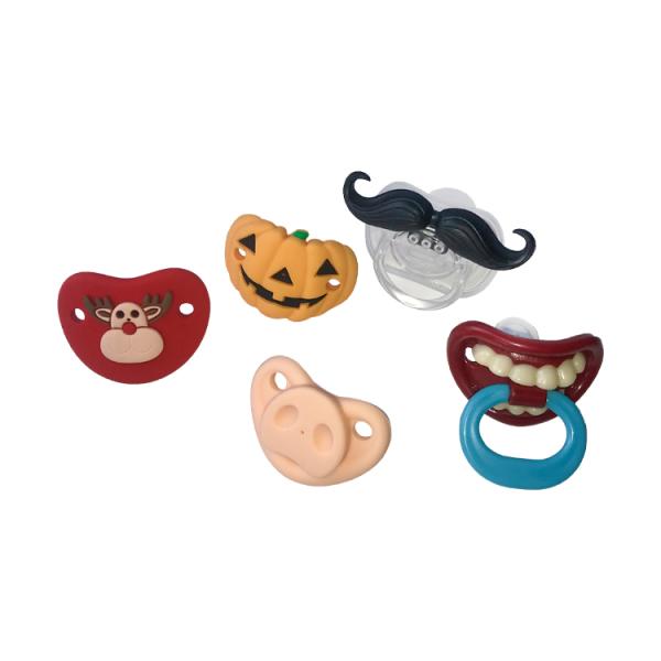 Streamline Silicone Baby Pacifier Halloween Pumpkin Shape Food Grade Dummies