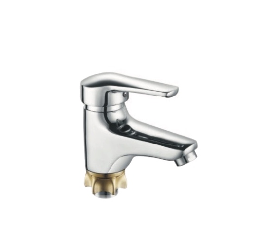 Zinc Alloy Body Hot and Cold Brass Cross Style Mixer Tap for Bathroom in Apartments